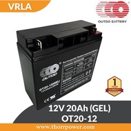 แบตเตอรี่แห้ง Battery 12V20Ah(ประกันสินค้า 1 ปี) พร้อมส่ง!! แบตเตอรี่ 20Ah แบตเตอรี่สำรองไฟ/แบตเตอรี่แผงโซล่าเซล แบตเตอรี่สำรองไฟ battery UPS แบตเต