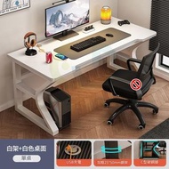 電腦枱 80/100/120/140/160x60x75cm 單桌-送USB充電 黑色/白色/黑架/白架 電競枱 遊戲檯 寫字枱 Computer desk 辦公枱 Game office desk 