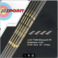 12Pcs 30 "Id3.2 Straightness -/+ 0.001 Fine 40T คาร์บอนสูง Arrow Shaft SP350-1000สำหรับ Recurve Comp