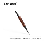 The Fat Seed [MHW-3BOMBER] Coffee Art Needle - 152mm Black & Red Rosewood WDT Tool