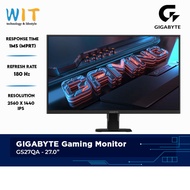GIGABYTE GS27QA Gaming Monitor - 27.0" / 1ms(MPRT) / 180Hz / 2560x1440 / IPS Panel / HDMIX2 / DP /3 