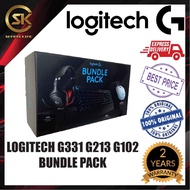 LOGITECH G331 GAMING HEADSET G213 GAMING KEYBOARD G102 GAMING MOUSE BUNDLE PACK