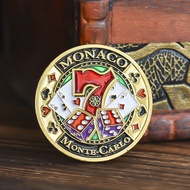 Creative Coin Monaco Poker Chip Lucky Coin Monte Carlo Badge Challenge Coin Collection Souvenir Gift