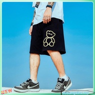M-7XL Men Short Shorts Men's Clothing Pants Ready Stock Plus Size Black Youth Boy Drawstring Shorts 