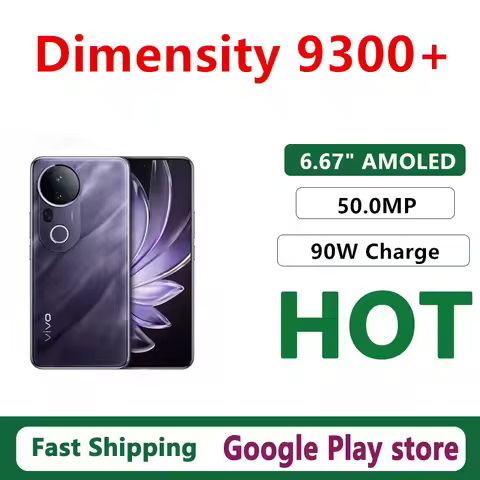 Original Vivo S20 Pro Mobile Phone Dimensity 9300+ Android 15.0 OTA 6.67" AMOLED 120HZ 90W Charge 55