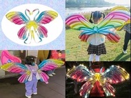 發光蝴蝶翅膀 蝴蝶背飾 生日派對 充氣氣球 女孩生日 發光背飾 週歲 壽星 裝扮派對 造型氣球 兒童表演道具 天使翅膀