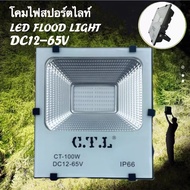 โคมไฟสปอร์ตไลท์ โคมไฟฟลัดไลท์ โคมไฟแอลอีดี โคมไฟสนาม ไฟDC ไฟรถยนต์ ไฟเรือ CTL LED FLOODLIGHT 50W 100