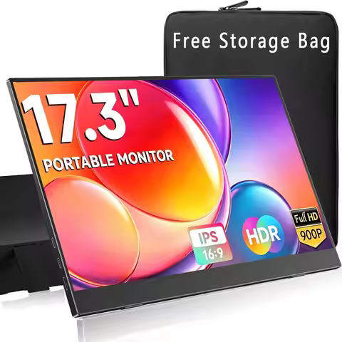 17.3 Inch Portable Monitor 1600*900P HD 72%sRGB 250Nits 1000:1 With Type-C Mini HDMI For Laptop Phon