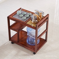Tea Cart Small Tea Table Movable Office Tea Rack Chinese Tea Table Solid Wood Sliding Tea Table Tea 
