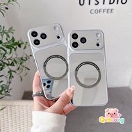 Silver Mirror Magnetic Make-up Casing For Vivo iQOO Z11 Z11X Z10 Z10X Z10R Z9X Z9 Turbo Plus Z7 Z7i 