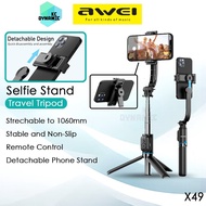 Awei X49 Selfie Stand Selfie Stick Travel Tripod Stand Phone Stand Remove Control Selfie Stand Phone