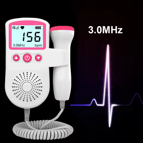 3.0Mhz Non Radiative Doppler Fetal Heart Rate Detection Medical Ultrasound Pregnancy Digital Display