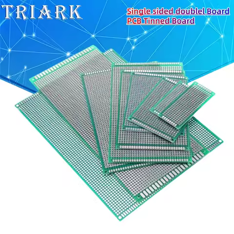 PCB Tinned Board 2x8 3x7 5x7 6x8 7x9 8x12 9x15 10x15 15x20 18x30 20x30cm FR4 Single sided doublel Un