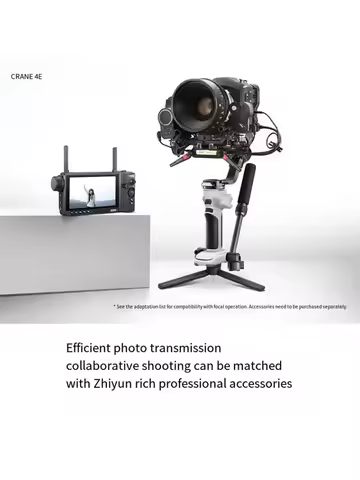 ➢ZHIYUN CINEPEER CRANE 4E Camera Gimbal Stabilizer, 3-Axis Handheld for DSLR Mirrorless Cameras for 
