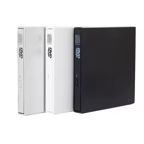 DVD Optical Drive CD/DVD-ROM CD/DVD-RW Player Burner USB 2.0 Portable External Slim Reader Recorder 