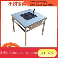 YQ60 Self-Service Smoke-Free BBQ Table Charcoal Commercial Stainless Steel Barbecue Grill Household Outdoor Barbecue Sta