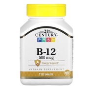 21st Century, B-12, 500 mcg, 110 Tablets, B12, EXP 06/2027