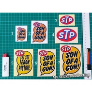 STP / STP SUN OF A GUN / STP SET TEBOK Designs Sticker Cutting Overlapping Reflective #stp