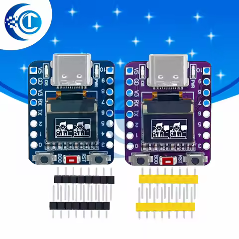 MINI ESP32-C3 Development Board 2.4G Wifi 4 BT Module with 0.42 Inch OLED Display 4MB Flash Ceramic 