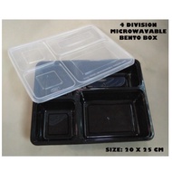 Bento Box Microwavable Food Container- 4 division 100 pcs