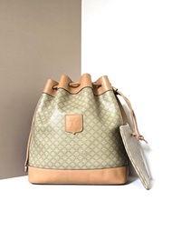 絕版古董包 Celine老花中古水桶包 單肩包 皮革包 斜背復古二手