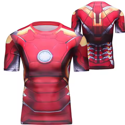 Hot Toys Printed T-shirt Avengers American Superman Spider-Man Iron Tshirt Summer Men Women T Shirt