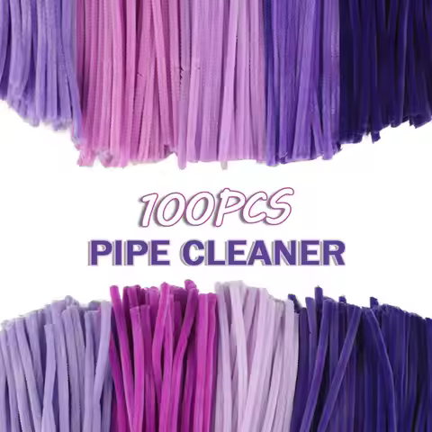 100PCS Purple Series Pipe Cleaners, Purple Pipe Cleaners Chenille Stem, Pipe Cleaners Craft Supplies