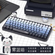 Black Jue 308i Dot Punk Wireless Bluetooth Keyboard ipad Mobile Phone AC Laptop Cute Girl