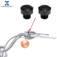X AUTOHAUX 4pcs Universal M10x1.25 Motorcycle Left Side Mirror Hole Plugs Screws Rearview Mirrors Ca
