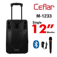 CEFLAR  ตู้ลำโพง บลูทูธ 12นิ้ว M-1233