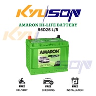 [Installation Provided] 95D26 | 95D26L | 96D26R | Amaron Hi-life Bateri Kereta Car Battery | NS70 NS