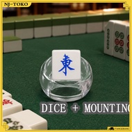 Mahjong Wind Direction Dice With Transparent Base 44MM Mahjong Wind Dice Large Size 22MM Round