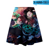 ชุดคอสเพลย์ Anime เสื้อดาบพิฆาตอสูร ชุดชิโนบุ Demon Slayer Kimetsu No Yaiba Girls 3D Print Skirt Cosplay Kamado Shinobu Giyuu เสื้อชิโนบ