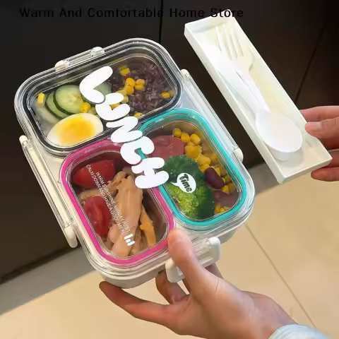 【W】2/3 Compartment Lunch Box 304 Stainless Steel Leakproof Portable Bento Container For School Stude