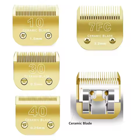 7FC/10/30/40 Hair Trimmer Ceramic A5 Blade For Andis,Oster,Wahl KM Series Animal Detachable Clipper 