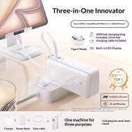 New【Anker】 3-in-1 10000mAh 30W  Fast Charging Power Bank Built-in Cable Foldable Plug 3C Flight Safe