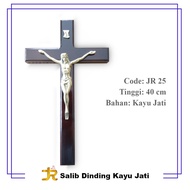 40 cm Teak Wood Wall Cross Catholic Cross/ Catholic Wall Cross Decoration Catholic Cross/