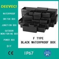 Black Outdoor Waterproof Enclosure Plastic Box Electronic Project Instrument Case Electrical Project