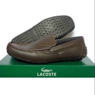 HITAM Hd x LACOSTE || Lacoste Genuine Leather Men's Slip On Loafers Casual Shoes in Two Colors, Blac