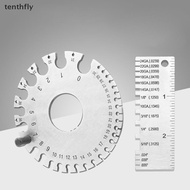 tenthfly 0-36 Round AWG SWG Wire Gauge Thiness Ruler Gauge Diameter Stainless Steel Measurer Tool ne
