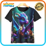 3D Dragon Animal Kids T-Shirt 3D Dragon Dragon Top N3D-19 For Ages 1-12 Years