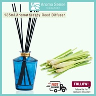 Aroma Sense Lemongrass Aromatherapy Reed Diffuser (135ml) use for Aromatherapy - Spa - Home - Kitche