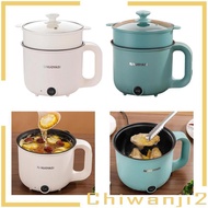 [Chiwanji2] Electric Pot Noodle Cooker with Steamer Electric Skillet for Dumpling Steak Eggs
