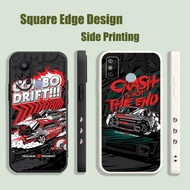 Casing For Realme C30s C30 9i 4G JDM Racing Car Anime Black Red Fashion Design JGL72 Phone Case Squa