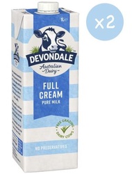 德運 - 澳洲德運全脂保鮮奶Devondale UHT Full Cream Milk(2x1000ml) #9603018 #澳洲No.1 乳品品牌，口味天然#BEST BEFORE 2,SEP,2
