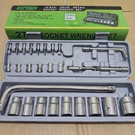 Tekiro 4 Pcs Socket Wrench + 27 Pcs Victory Socket Wrench Set + Tekiro 4 Pcs T-Wrench Package Size 8