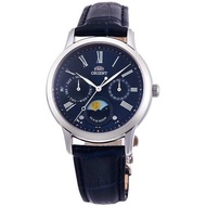 Orient Ladies' Classic Quartz Sun &amp; Moon Sapphire Black Leather Strap Watch RA-KA0004L00B