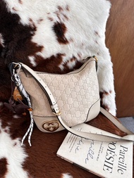 中古包 Gucci 古馳 GG壓紋牛皮斜揹包