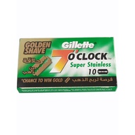 Dishi Old-fashioned Safety Razor Blade GOLDEN 7o ''clock Gold Green Seven-point Double-edged Razor B