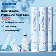 Kawasaki Badminton Shuttlecock Nylon Shuttlecocks ,Durable Good Resilient 12-Pack Training Series